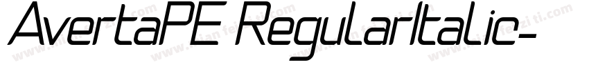 AvertaPE RegularItalic字体转换